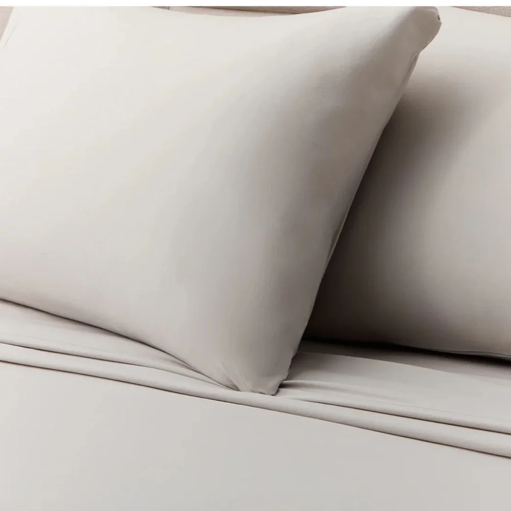 Malouf King Soft-Knit Microfiber Sheet Set - Driftwood Taupe
